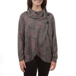 DONATED Long sleeve cowl neck shirt/sweater